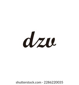 Letter d, z and v connect geometric symbol simple logo vector