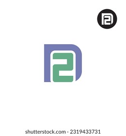 Diseño de logotipo de monograma D2 DZ