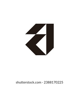 Letter da ad d a geometric symbol simple logo vector