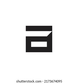 Letter da ad d a square geometric symbol simple logo vector