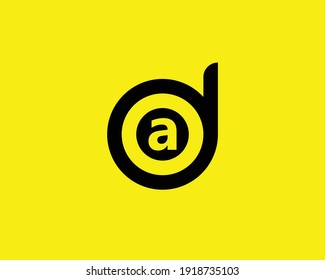 letter da and ad logo design vector template
