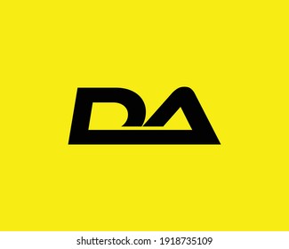 letter da and ad logo design vector template