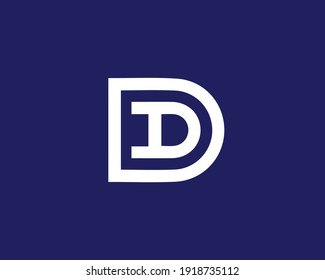 plantilla vectorial de diseño de logotipo de letra da y anuncio