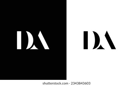 Letter DA AD Logo Design , Creative Minimal DA AD Monogram