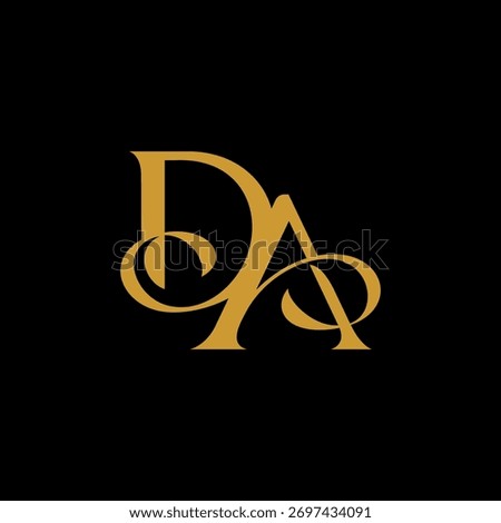 Letter DA, AD  Logo With Luxury Concept