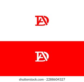 letter DA, AD modern branding logo