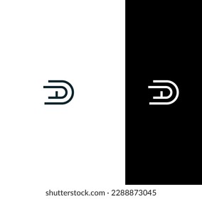 letter DA, AD modern branding logo