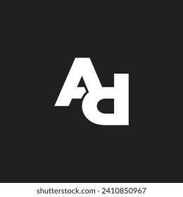 letter da linked overlap simple logo vector