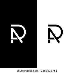 Letter DA Logo Design. Black and White Logo. Usable for Business Logos. Flat Vector Logo Design Template