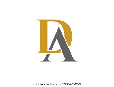 Letter DA logo design branding vector