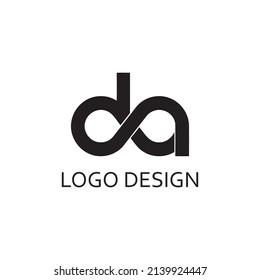 letter da logo design template