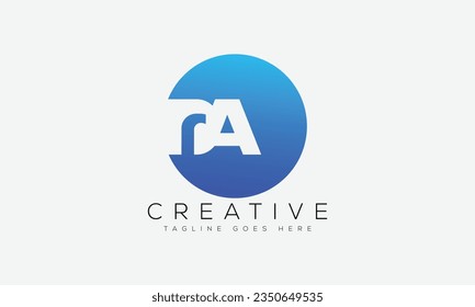 Letter DA logo design template vector illustration.