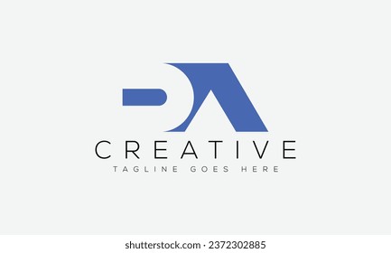 Letter DA logo design template vector illustration