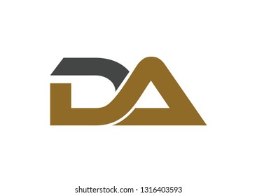 Letter DA logo design vector