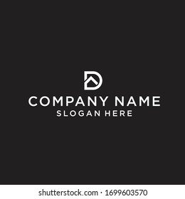 letter da logo design vector illustration template