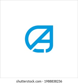 letter DA logo design vector sign