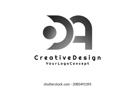 Letter DA logo icon design template elements