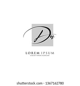 Letter Da Logo. Initial Letter Design Vector Luxury Colors