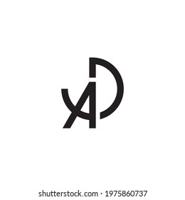 Letter DA logo, initials icon