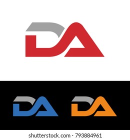 Letter DA logo vector