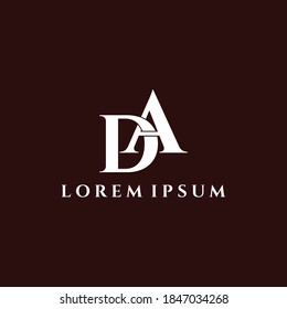 Letter DA luxury logo design vector