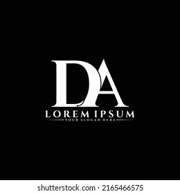 Letter DA luxury logo design vector