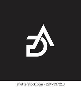 letter da simple geometric arrow logo vector 