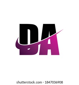 Letter DA simple logo design vector