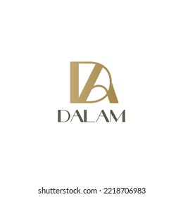 Letter DA Simple Logo Design. Initial AD Monogram Logo Identity for Branding, Business, Real Estate, Fasion and Luxury Brand