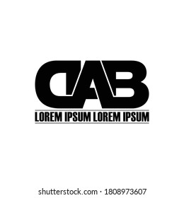 Letra DAB simple vector de diseño de logotipo