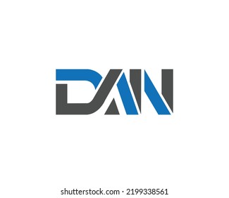 Letter DAN Logo Concept Flat Vector Logo Design Template Element.