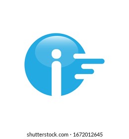 Letter i dash logo letter mark logo typography design image vector