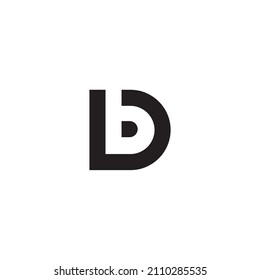 
letra Db b bD D b símbolo simple logotipo vector
