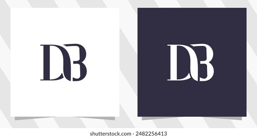letter db bd logo design vector