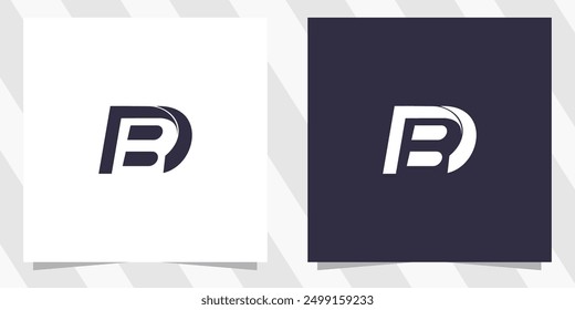 letter db bd logo design vector