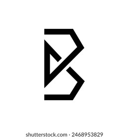 Letter Db or Bd minimal modern logo