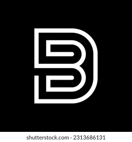 Letter DB or BD monogram logo design