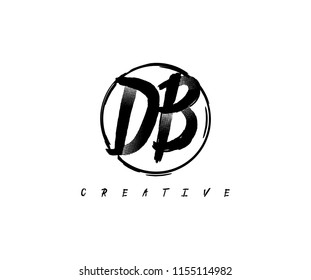 Letter DB Circle Line Abstract Artistic Urbane Logotype