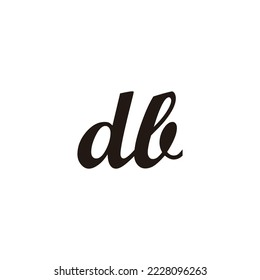 Letra db conectar símbolo geométrico simple vector de logotipo