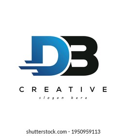 Letter DB Fast Speed and e commerce Logo Design Element