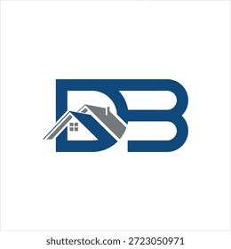 Plantilla de Vector de diseño de logotipo de concepto de hogar DB letra