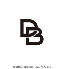 letter db linked monogram 3d logo vector 