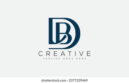 Letter DB logo design template vector illustration