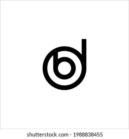 letter DB logo design vector sign