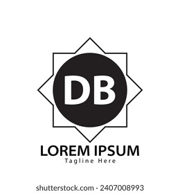 letter DB logo. DB logo design vector illustration for creative company, business, industry