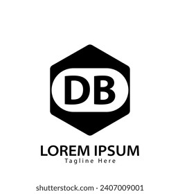 letter DB logo. DB logo design vector illustration for creative company, business, industry