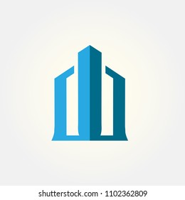 letter DB logo vector, alphabet logo template, building icon template