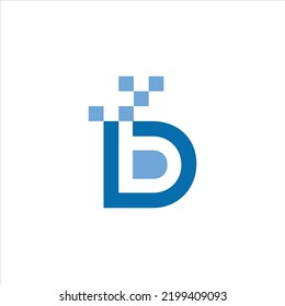 letter db logo vector data template