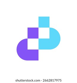Letra DB diseño de logotipo de tecnología moderna