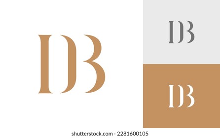 Letter DB monogram logo design vector
